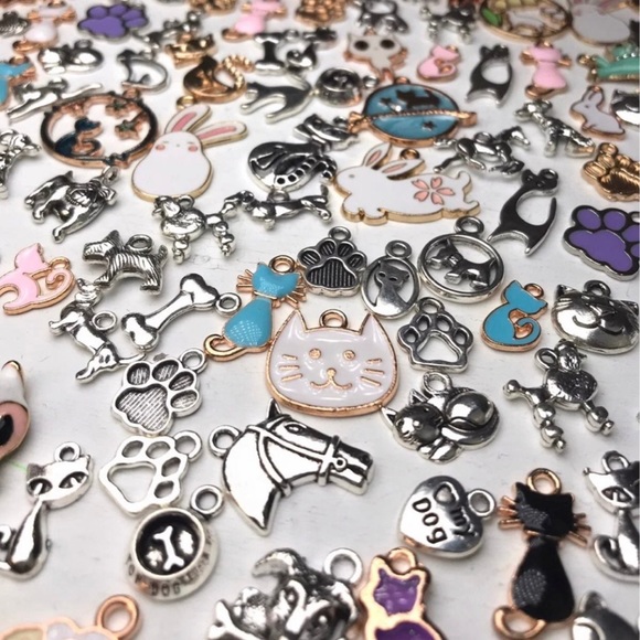 56 PET & Animal CHARMS  Bracelets Keychains Jump Rings DIY Jewelry Making Bundle - Picture 13 of 13